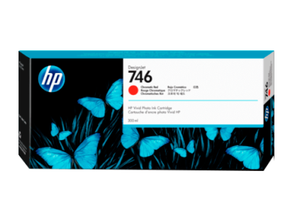 HP 746 300-ml Chromatic Red (สีแดง) DesignJet Ink Cartridge ตลับหมึกอิงค์เจ็ท ของแท้ ประกันศูนย์