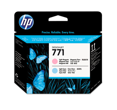 HP 771 Light Magenta (สีม่วงแดงอ่อน) /Lt Cyan (สีฟ้าอ่อน) DesignJet PH ตลับหมึกอิงค์เจ็ท ของแท้ ประกันศูนย์