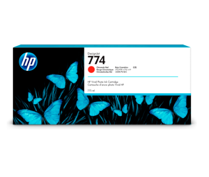 HP 774 775-ml Chrmtc Red (สีแดง) Ink Cartridge ตลับหมึกอิงค์เจ็ท ของแท้ ประกันศูนย์