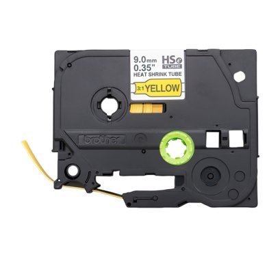Brother HSE-621E เทปพิมพ์อักษรสำหรับท่อหด ratio 3:1 ขนาด 9.0 มม.  (ดำ/เหลือง) ของแท้ รับประกันศูนย์