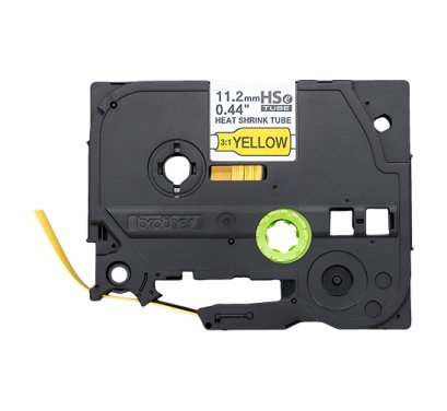Brother HSE-631E เทปพิมพ์อักษรสำหรับท่อหด ratio 3:1 ขนาด 11.2 มม.  (ดำ/เหลือง) ของแท้ รับประกันศูนย์
