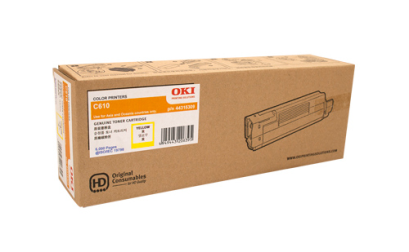 OKI 44315309 TN C610-Y Yellow ตลับหมึกโทนเนอร์ (สีเหลือง) ของแท้ ประกันศูนย์