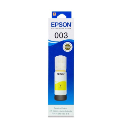 Epson T00V400 (003) Yellow น้ำหมึกเติมแบบขวด สีเหลือง ของแท้ (65 ml.) ประกันศูนย์