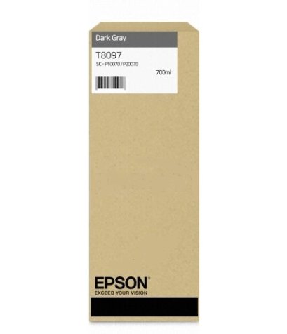 Epson T809700 DARK GRAY 700ML ตลับหมึก (สีเทาเข้ม) ของแท้ ประกันศูนย์