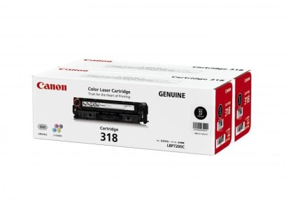 Canon Cartridge-318 BK-VP Black ตลับหมึกโทนเนอร์ สีดำ (แพ็คคู่) ของแท้ ประกันศูนย์