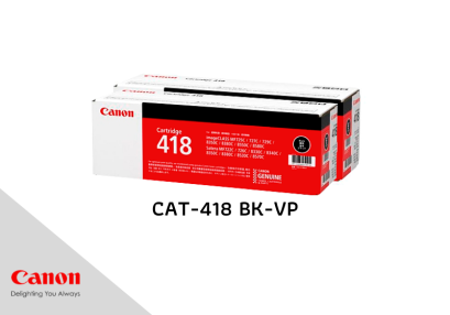 Canon Cartridge418BK ตลับหมึกเลเซอร์(สีดำ)แพ็คคู่ รับประกันศูนย์บริการของแท้แน่นอน