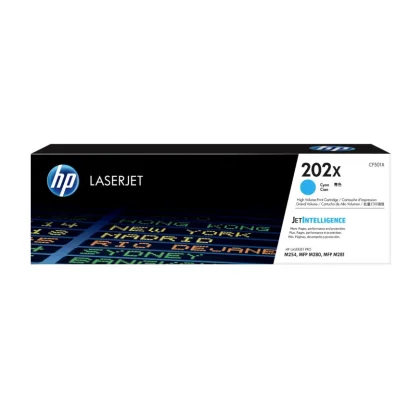 HP 202X CF501X Cyan ตลับหมึกโทนเนอร์ (สีฟ้า) ของแท้ ประกันศูนย์