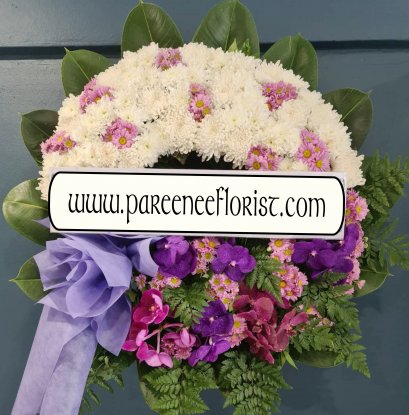 Medium plus1-พวงหรีด ขนาดกลาง+