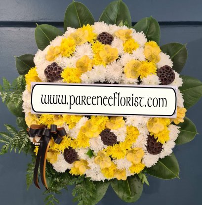 Medium plus2-พวงหรีด ขนาดกลาง+