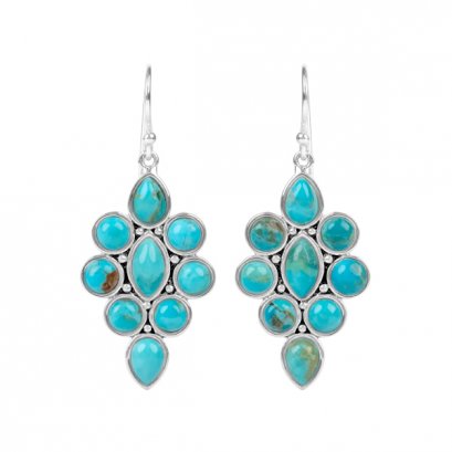 925 Sterling Silver Earrings with Turquoise