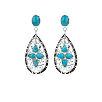 925 Sterling Silver Earrings with Turquoise