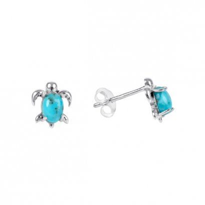 925 Sterling Silver Turtle Earrings