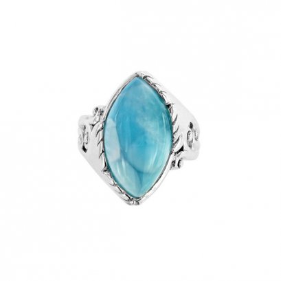 925 Sterling Silver Ring with Larimar