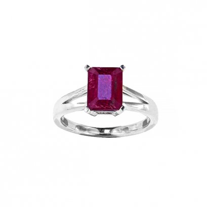 925 Sterling Silver Ring with Ruby