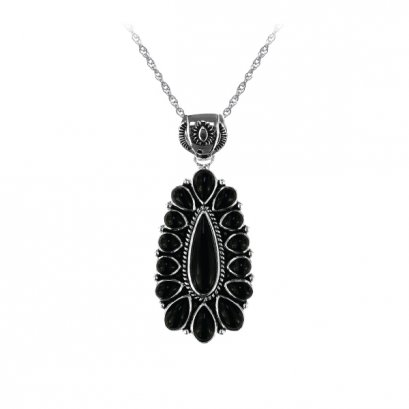 925 Sterling Silver Pendant with Black Onyx