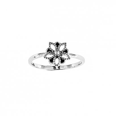 925 Plain Sterling Silver flower Ring