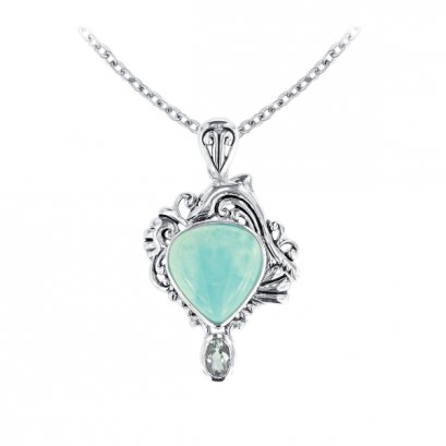 925 Sterling Silver Pendant with Larimar