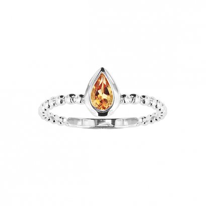925 Sterling Silver Ring with Citrine