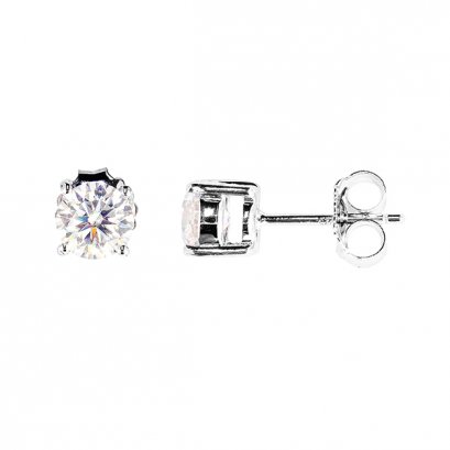 925 Sterling Silver Earrings with Moissanite