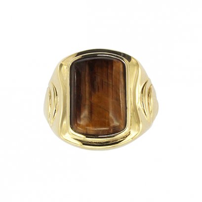 925 Sterling Silver Ring with Tiger Eye