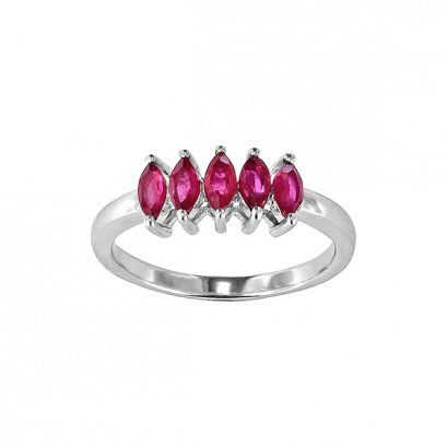 925 Sterling Silver Ring with Ruby