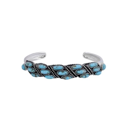 925 Sterling Silver Bangle with Turquoise