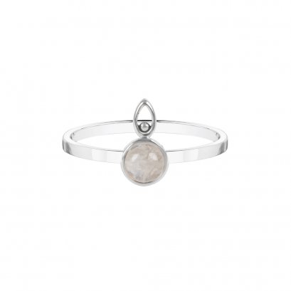 925 Sterling Silver Ring with Rainbow Moonstone