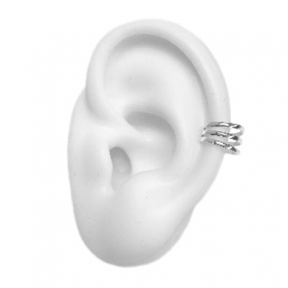 3 LAYER SILVER 925 EAR CUFF