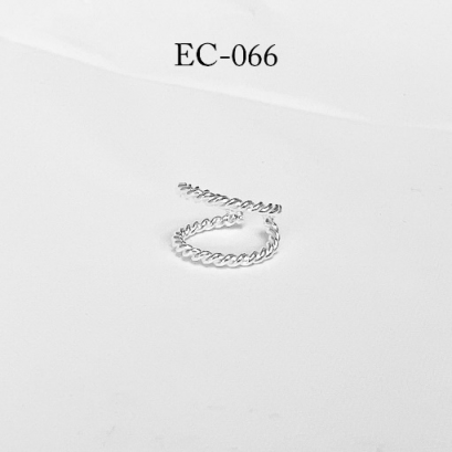 DOUBLE TWIST SILVER 925 EAR CUFF
