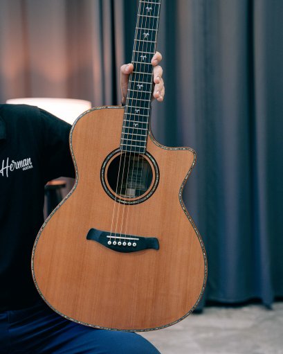 Herman HM7 Walrus 3A Solid Red Cedar, Layered Indian Rosewood