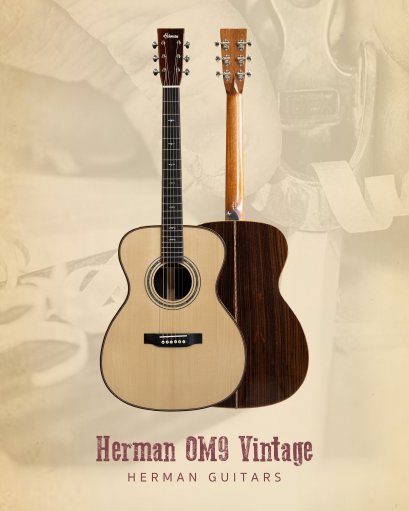 Herman OM9 Vintage 5A Adirondack + East Indian Rosewood