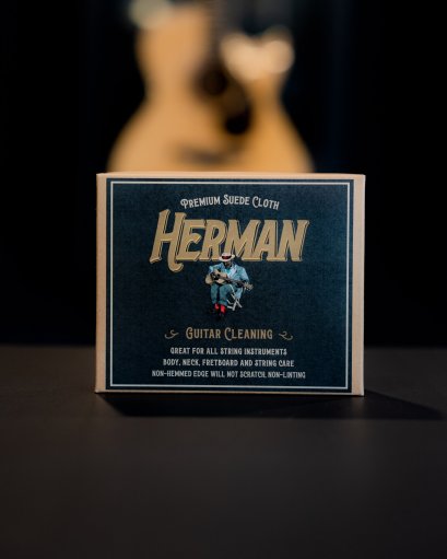 ผ้าเช็ดกีตาร์ Herman Suede Cloth  Black Charcoal (ALL NEW)