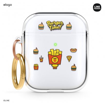 ELAGO LINE FRIENDS BUGER TIME AirPods Gen 1 & 2 case เคสแอร์พอร์ต