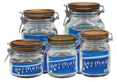 ขวดโหล Hermetico ฝาไม้