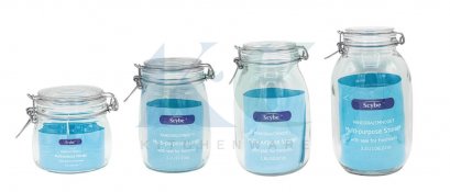 ขวดโหลแก้วฝาล็อคทรงกลม