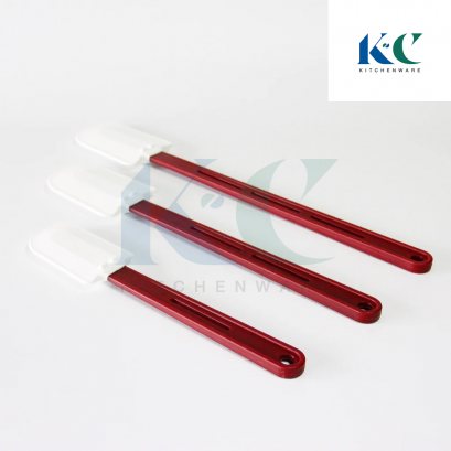 ไม้พายทนความร้อน แบบแบน ด้ามแดง