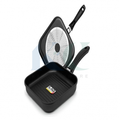 กระทะนอนสติ๊กปิ้ง-ย่าง รุ่น เจมินี่ (Zebra)