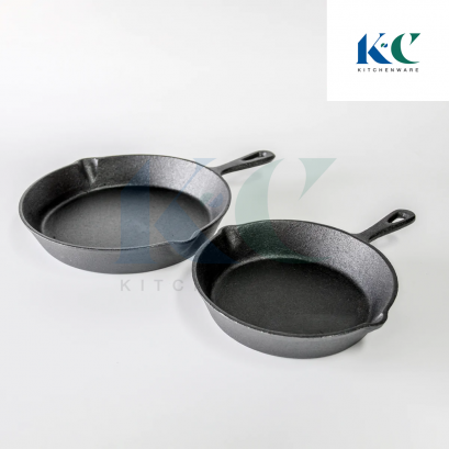 กระทะเหล็กก้นตื้นทรงกลม