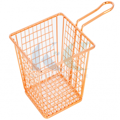 ตะกร้าสเตนเลสมีด้ามสีทองแดง 5 นิ้ว