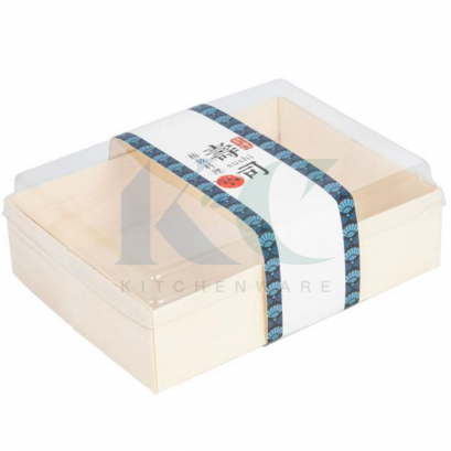 กล่องไม้นิกิริซูชิ 18X13.7 ซม. (100 ชุด)