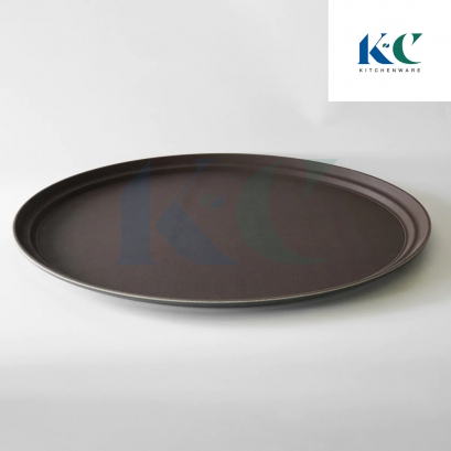 ถาดเสิร์ฟกันลื่น รูปไข่ PP Plastic