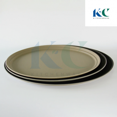 ถาดเสิร์ฟกันลื่น รูปไข่ Fiberglass