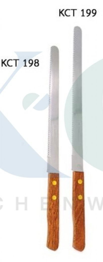 มีดตัดขนมปังด้ามไม้