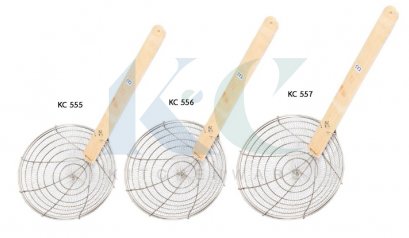 กระชอนสแตนเลส ด้ามไม้