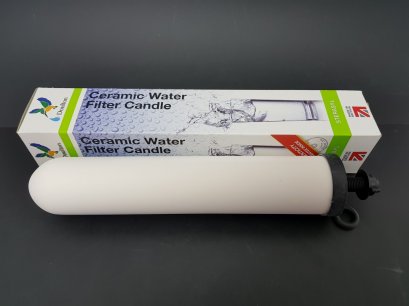ไส้กรองเซรามิค ขนาด 2" x 10"   ,ฝาครีม ,แบบเกลียวยาว