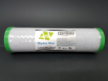 ไส้กรองคาร์บอนบล็อค 10" , ID 500 Hydromax Green