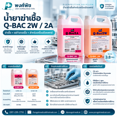 น้ำยาฆ่าเชื้อ Q-BAC 2W/2A ขนาด 3.8 ลิตร