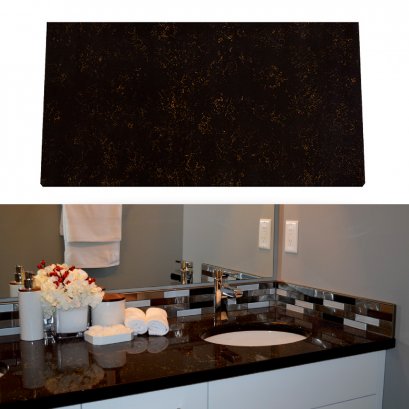 หินควอตซ์ลายหินอ่อนสีดำ