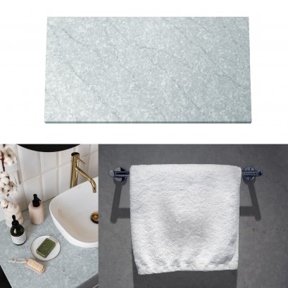 หินควอตซ์ลายหินอ่อนสีเทา