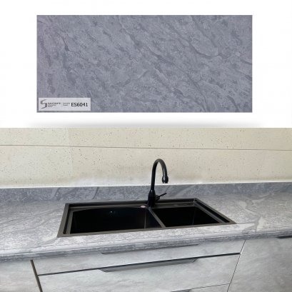 หินควอตซ์ลายหินอ่อนสีเทา